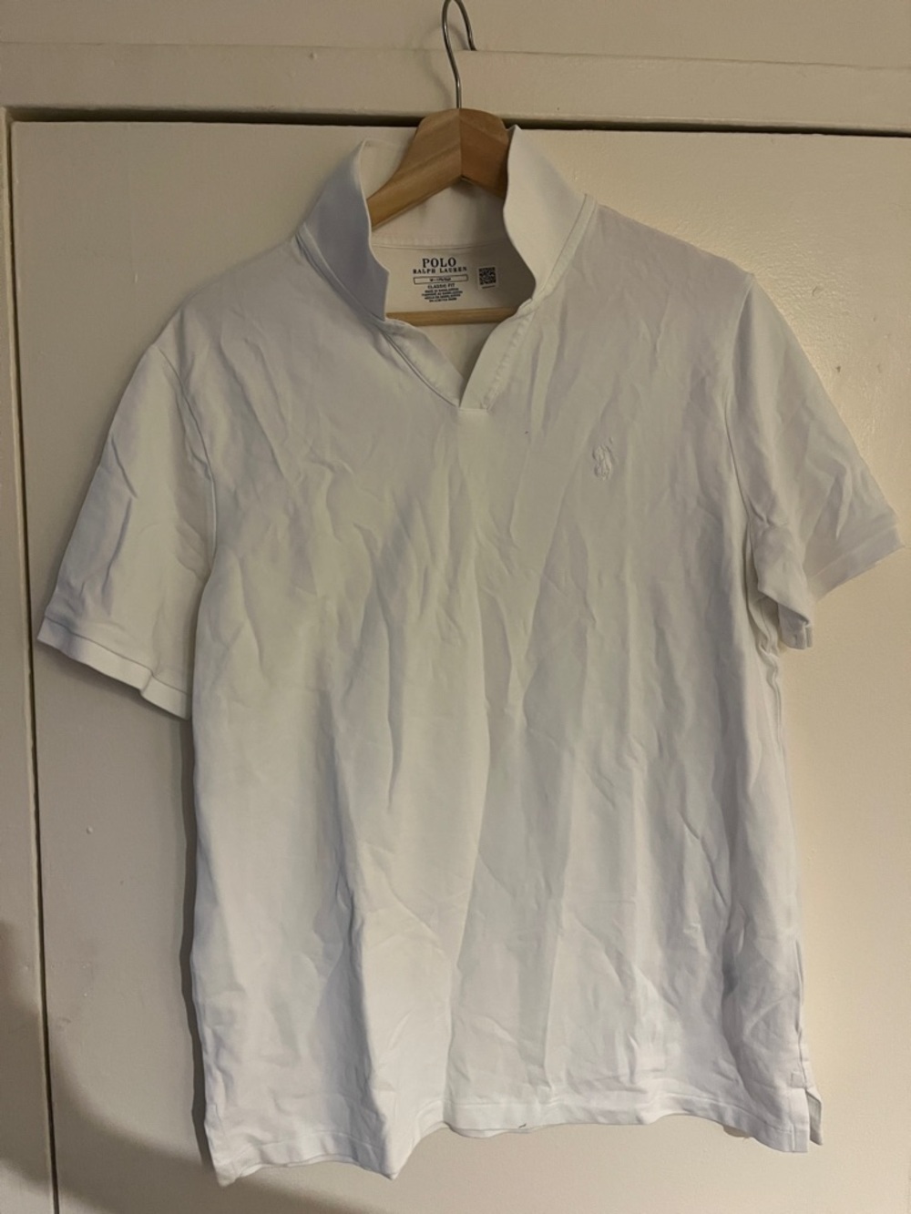 Polo by Ralph Lauren White Short-Sleeve V‑Notch Polo